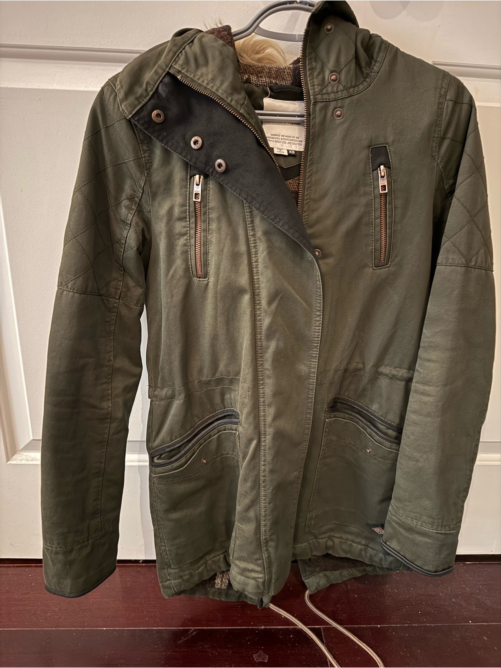 Only Olive Green Jean Jacket with Hood